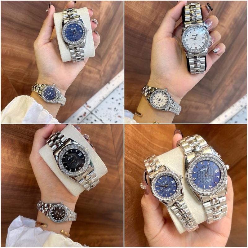 Đồng hồ cặp đôi HALE Ah591 mặt kính Sapphire cao cấp chống nước tốt TẶNG HỘP - PIN - DỤNG CỤ THÁO MẮT DÂY Phụ Kiện Móc Khoá
