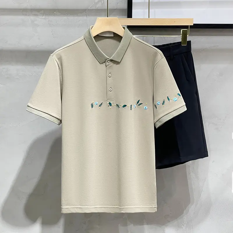 Áo Polo Nam Nữ Họa Tiết Thêu Ngục Và Thêu Tay, Chất Vải Cá Sấu Cao Cấp Menswear Nhung Ong 3