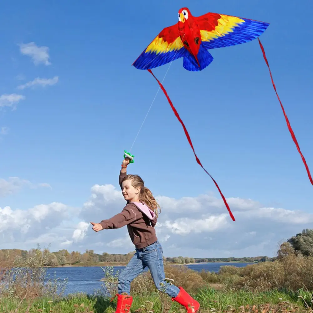 New Good Flying Bird Parrot Kite 50 Meter Kite Line Colored 1M Cartoon Kites Ripstop Kids Gift Children's Kite Outdoor Sports
