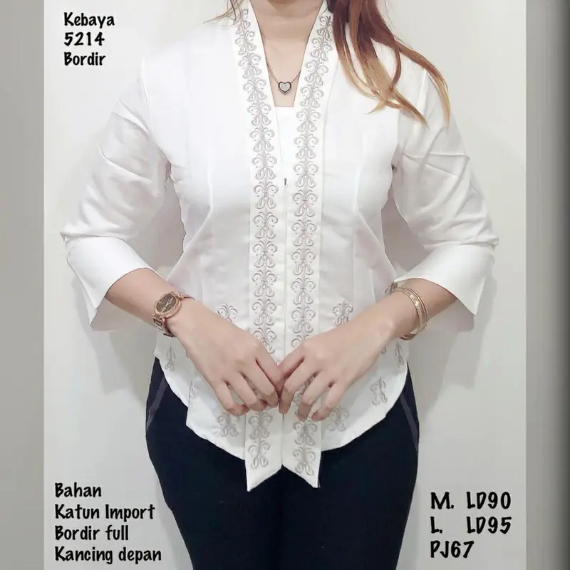 Terbaru Atasan Kebaya Bordir Modern Merah Maroon Hitam  Cerah / Kebaya  Mewah / Kebaya wisuda 1