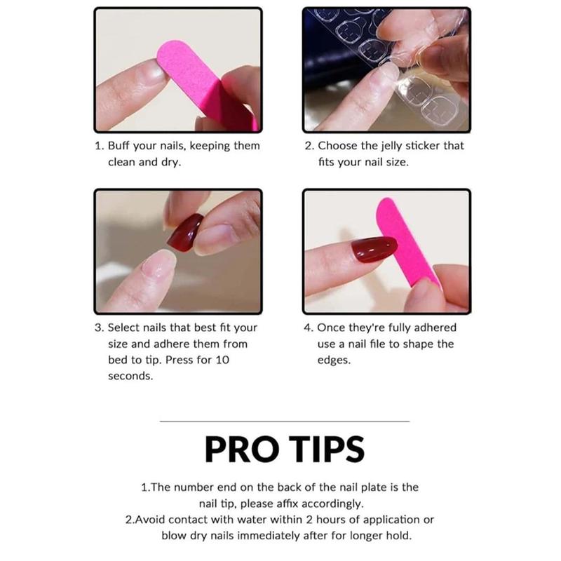 Product Introduction of Aesthetic Nail Art Kit, 24pcs Ombre Fake Nails with 1 Nail File & 1 Sheet Jelly Glue, Glossy False Nails for Women & Girls Diy Nail Art, Elegant Stick on Nails Kit, Christmas, Christmas Gift 36