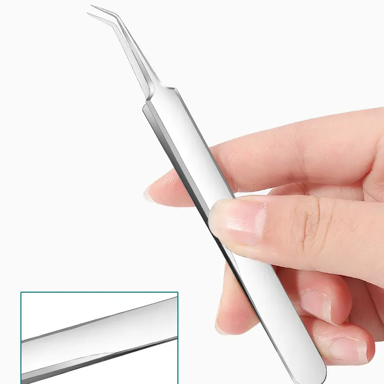 High precision and high hardness cell clamp Blackhead removal tweezers Stainless steel pimple clip