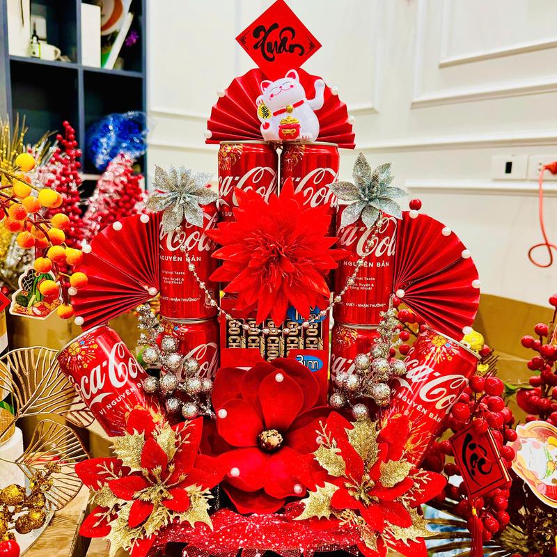 Set phụ kiện Ngọc Lan Sung vàng Ngọc Lan Sung bạc tháp bánh kẹo tháp nước ngọt trang trí Tết nguyên đán 2026