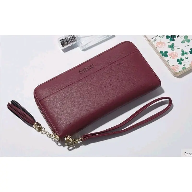 DOMPET WANITA PANJANG RESLETING Polos
