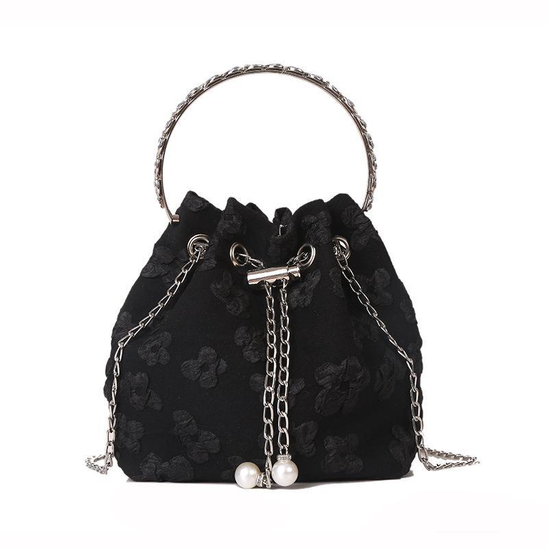  INS-Túi Đưa Thư Đeo Vai Cho Nữ Túi Đeo Chéo Có Dây Xích Tua Rua Cho Học Sinh Túi Vải Bố Thường Ngày 