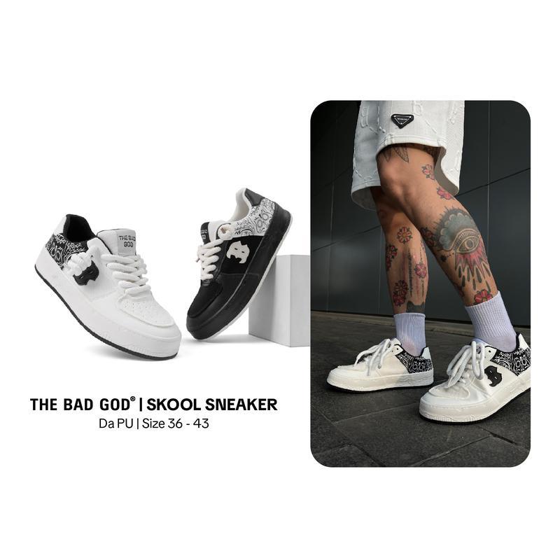 Giày sneaker đế bằng nam nữ The Bad God Skool Shoes