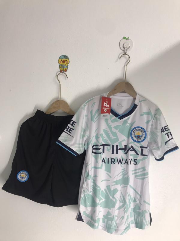 {LOGO THÊU] QUẦN ÁO BÓNG ĐÁ, ĐỒ ĐÁ BANH CLB MANCITY TRẮNG 2024 CHẤT MÈ POLY Top 2