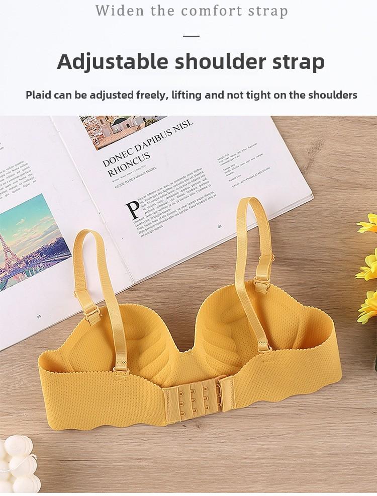 Product Introduction of BUY 2 TAKE 1 Simple Seamless Student Underwear Women's Bun Cup Bra Womenswear Comfort Basic Minimalist Multicolor brassier ab clothing Adjustable Cotton Gathered Wireless Design Bra Innerwear 19
