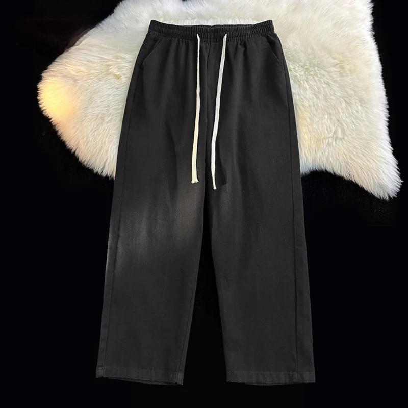 Quần Dài nam nữ ống suông chất vài ka ki mềm mịn cạp chun có dây rút Menswear Thun 3