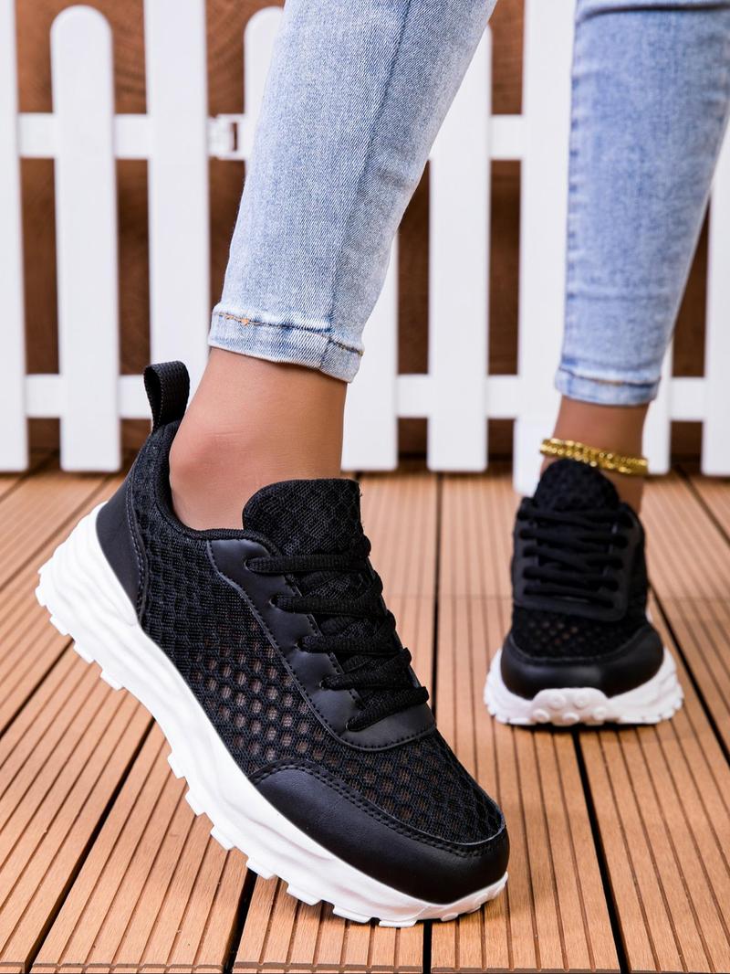 Product Introduction of Women's Fashionable Breathable Mesh Sneakers, Casual Comfortable Sports Running Shoes, All-match Basic Shoes for Daily Wear 5