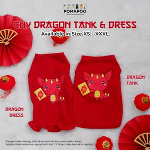 POMAPOO - Baju Kucing dan Baju Anjing Cny Dragon Tank & Dress