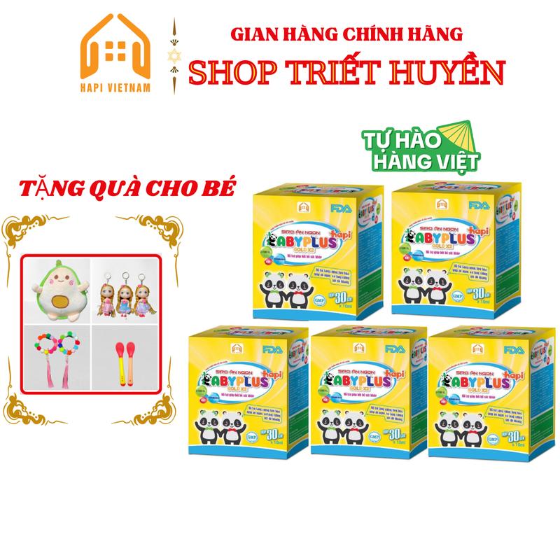 [HAPI VIETNAM] + 05 Hộp Siro BABYPLUS + Hỗ Trợ Ăn Ngon, Ngủ Ngon, Nâng Cao Sức Khỏe, Quà Tặng Tự Chọn Xinh Xắn, ghế ăn dặm babyhop,Vitamin c, Men Vi Sinh cho bé Siro Ăn Ngon kẽm  chobé