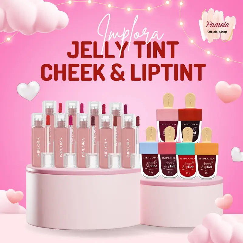 [TERMURAH!] [NEW!!] BPOM IMPLORA CHEEK & LIP TINT ES KRIM BIBIR LIPTINT ICE CREAM | IMPLORA JELLY TINT VIRAL 0