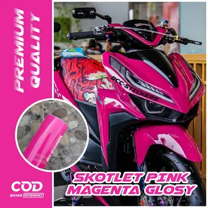 Skotlet Pink Magenta Glossy Dark Pink Tua Premium Body Motor Stylish Trendy Vespa Bebek Moge Sport
