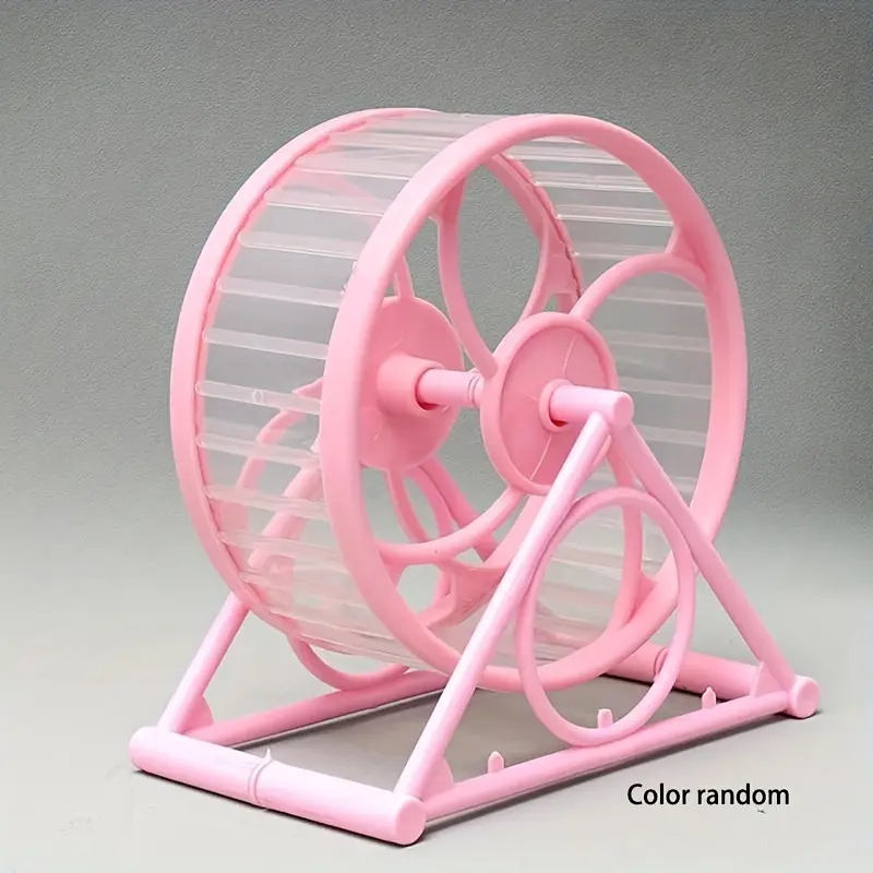 1pc Flat Hamster Wheel, Small Pet Jogging Sports Running Wheel, Hamster Cage Accessories Toys, Small Animals Exercise, Pet Supplies 4