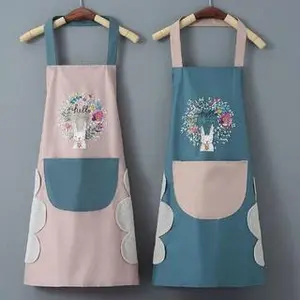 BISA COD H5296 Celemek Anti Air Bahan Kain / Celemek Apron Masak Karakter Anti Air Anti Minyak Tali Waterproof