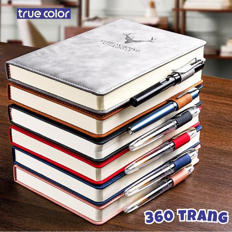 [LOẠI 1] Sổ tay ghi chép bài da PU 360 trang TẶNG bút, sổ da cao cấp chống nước đủ màu xanh, đen, đỏ, nâu, xám phù hợp nhiều lứa tuổi, quà tặng giáo viên muji  planner