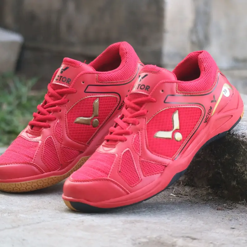 sepatu badminton victor red gold super premium Cepat Kering Uniseks Nyaman 2