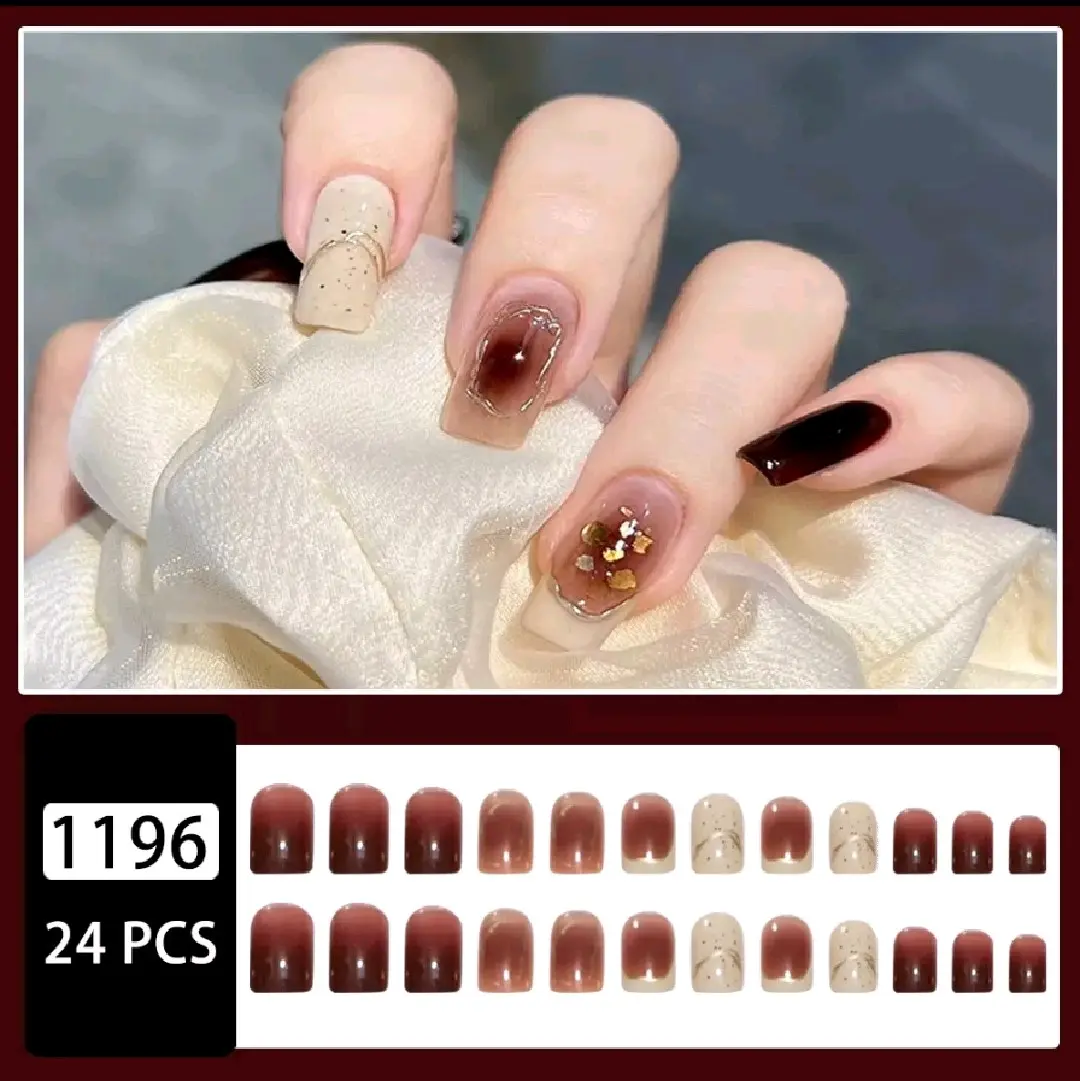 12_TG1196 Kuku Palsu 24 pcs Free Lem Jelly