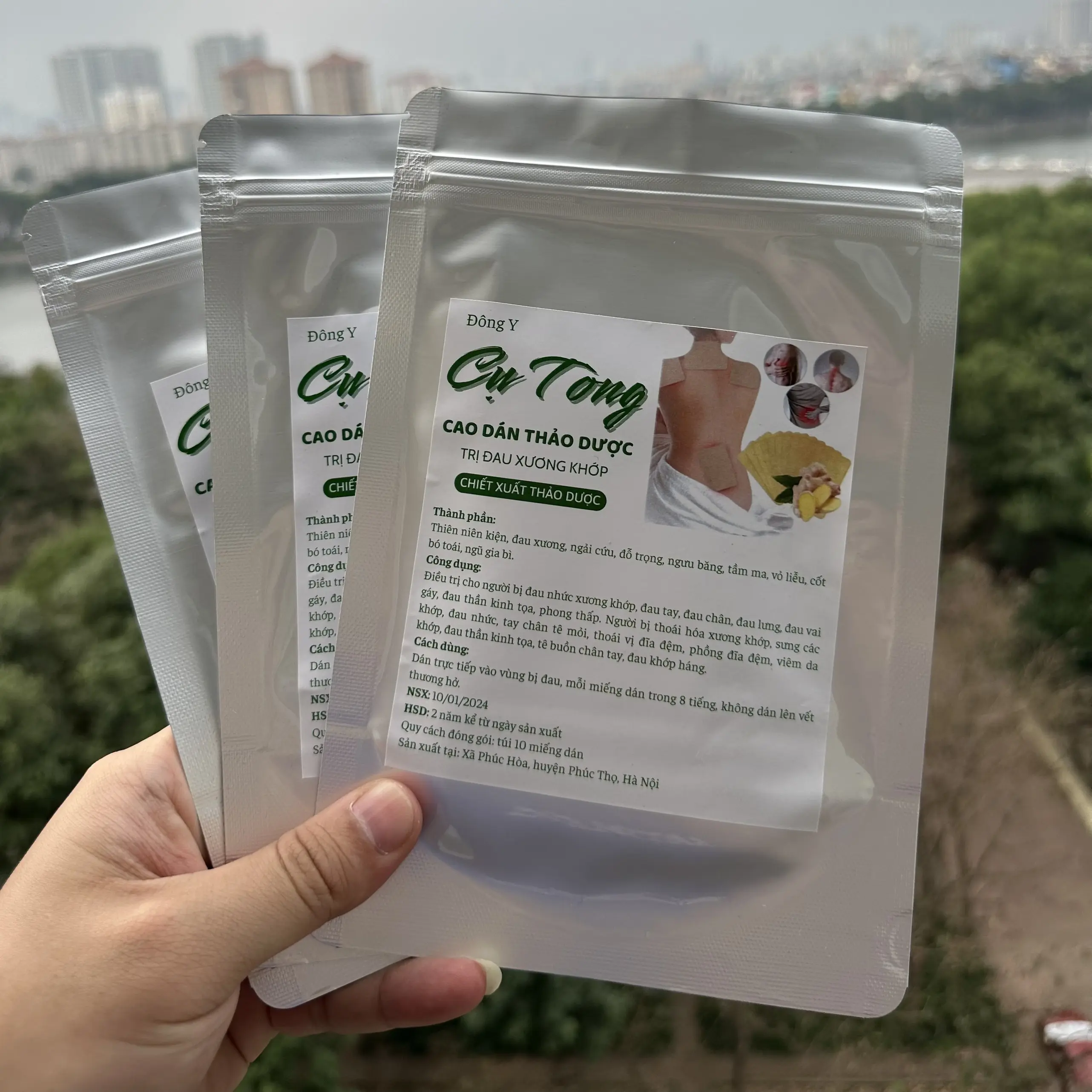 [Mua 3 tặng 1] Cao Dán Xương Khớp Thảo Dược Cụ Tòng