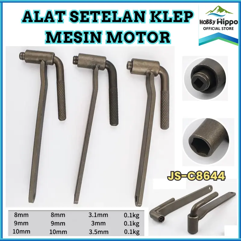 【COD】1PCS KUNCI SETELAN KLEP L / SETELAN KLEP MESIN MOTOR 8-9-10MM JS-C8644 0