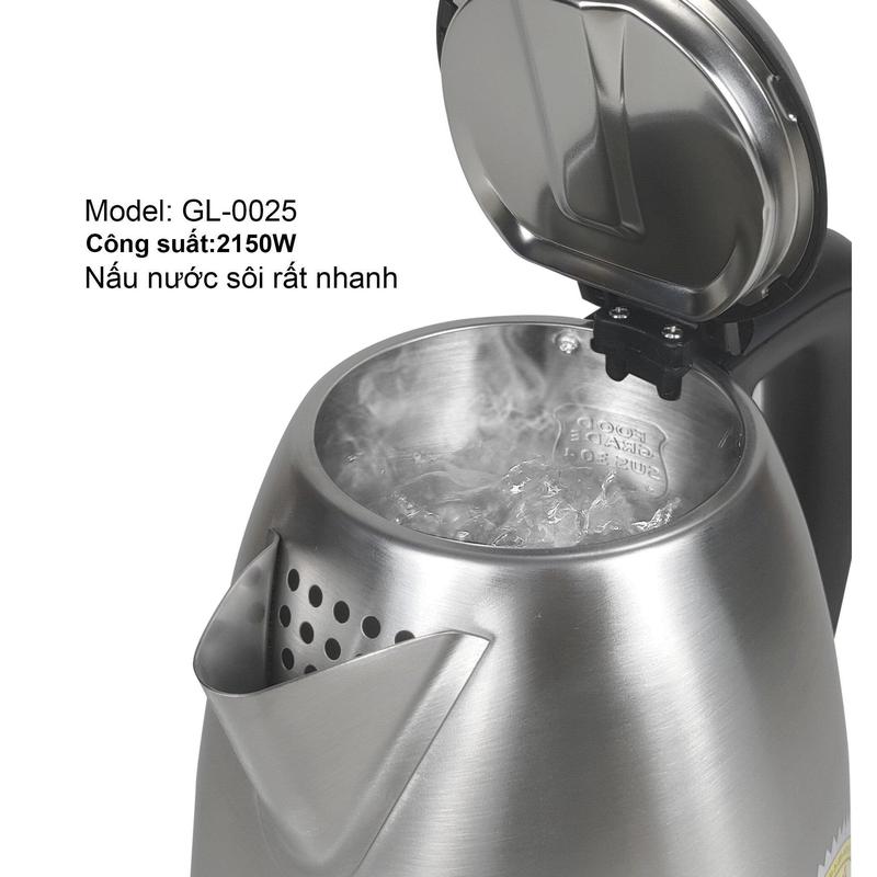 [Chính hãng] [HỎA TỐC] Ấm siêu tốc Gali GL-0025 2.5 lít 2150W thép không gỉ bảo hành 24 tháng 5