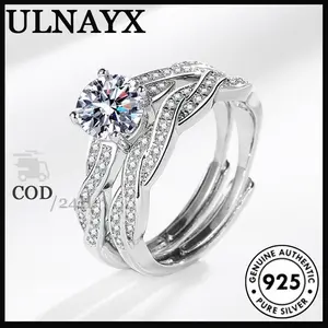 Diamcity Cincin Pasangan 1 Karat Ring Pernikahan Pria Dan Wanita