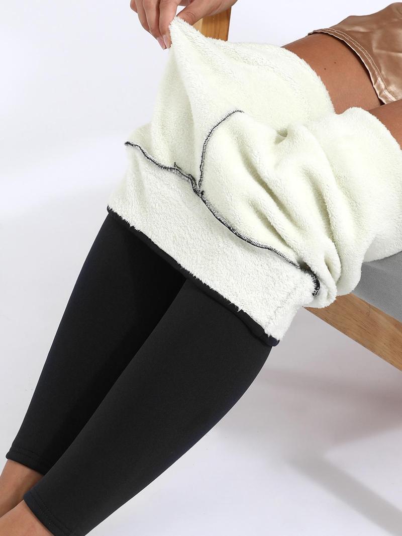 Product Introduction of Women's High Waist Sports Tummy Control Leggings, Casual Soft High Stretch Seamless Fleece Warm Pants, Ladies Sportswear, Yoga Pants, Winter Leggings, Gym Clothes Women, Sports Leggings for Women, Trousers, Fleece Lined Tights 9