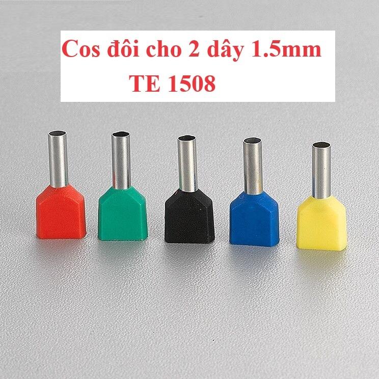 200 Đầu cos đôi TE1508 - Cốt kim rỗng đôi cho 2 dây 1,5mm - TikTok Shop ...