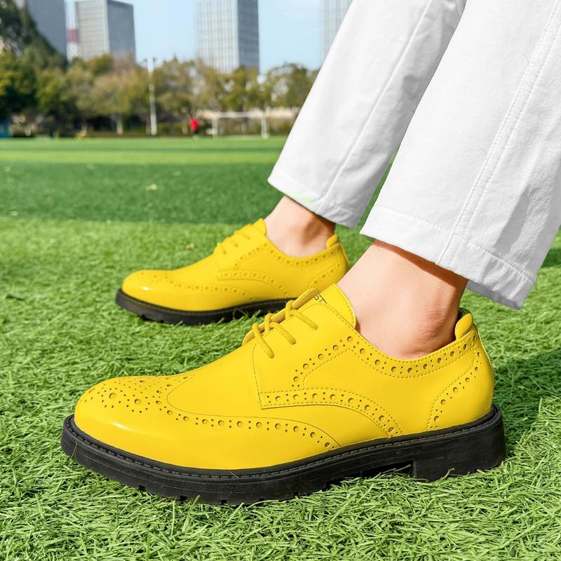 Product Introduction of Professional Business Leather Golf Shoes Block Shoes Glossy Men Spikeless Golf Sneakers Comfortable Walking Footwear for Golfers 9