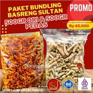 bundling Basreng Sajojo Snack Isi 2 @500gr  Rajanya Basreng Sultanya Basreng pedasnya Pas Rempah melimpah Bayar di rumah Cemilan Makanan Food Goreng