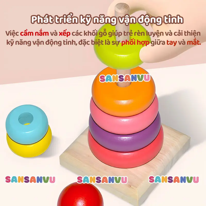 COMBO 6 MÓN ĐỒ CHƠI GỖ MONTESSORI THÔNG MINH PHÁT TRIỂN TRÍ TUỆ CHO BÉ 3