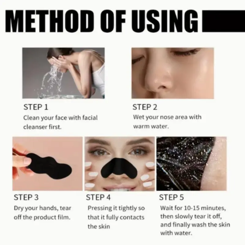 Deep Cleansing Nose Strips, Gentle Cleaning Pore Strips, Daily Cleansing Nose Strips, Facial Skin Care Products for Women & Men 5