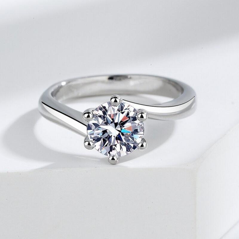 Product Introduction of Nhẫn Moissanite, Phong Cách Cổ Điển, 1 Karat, Bạc S925, Dành Cho Nữ, Có Giấy Chứng Nhận Gra 18