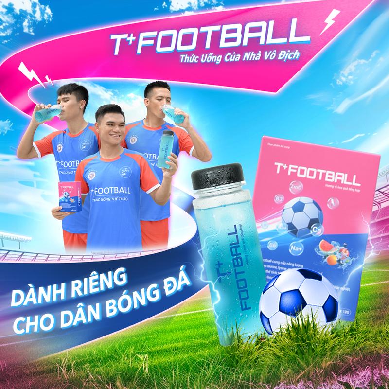 T+football- Thức uống thể thao chuyên nghiệp cho dân bóng đá - Bổ sung điện giải, bù nước và tăng thể lực 0