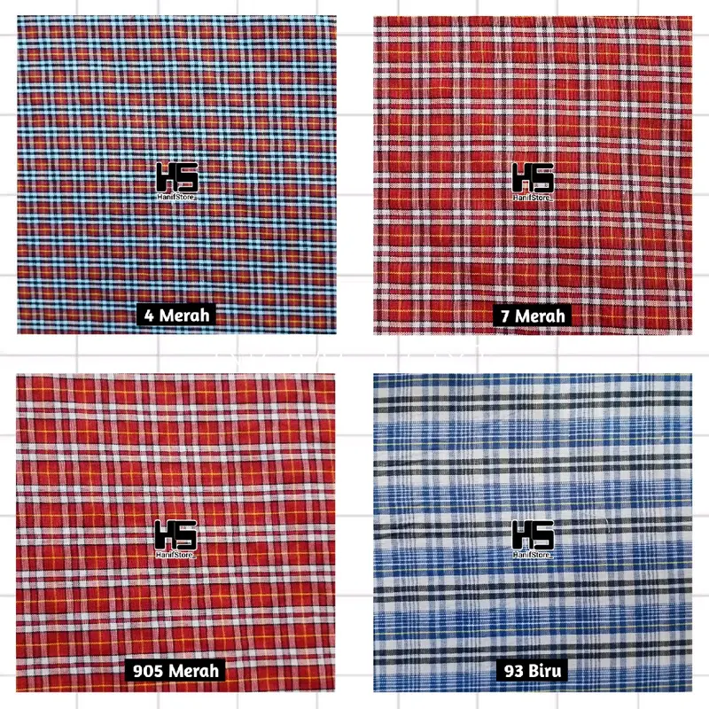 Kain katun yardyed seragam sekolah motif kotak #2 5