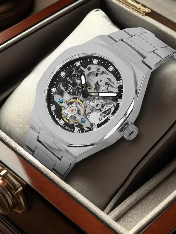 Men's Business Fashion Mechanical Watch, Fashion Watch, Trendy Watch for Daily Life, with Box 0