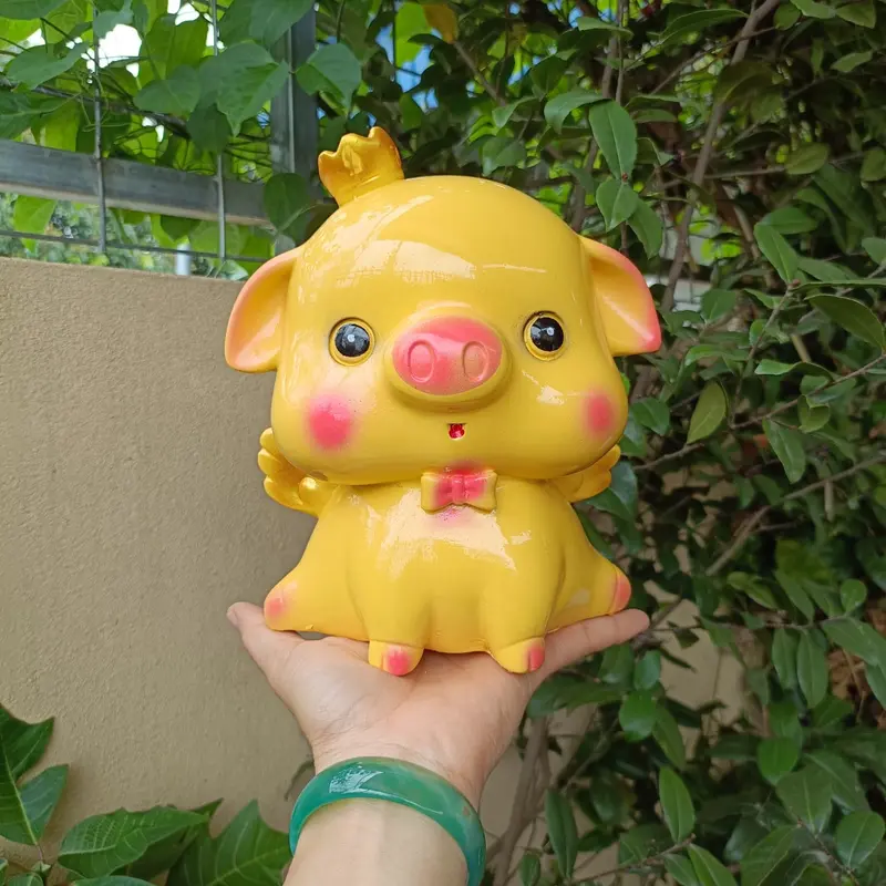 [XƯỞNG HEO ĐẤT XINH86] Ống Heo Thiên Thần, Heo Nhũ Vàng được Làm  Bằng Thạch Cao, Dùng Làm Ống Tiết Kiệm, Hoặc Trang trí nhà cửa 7
