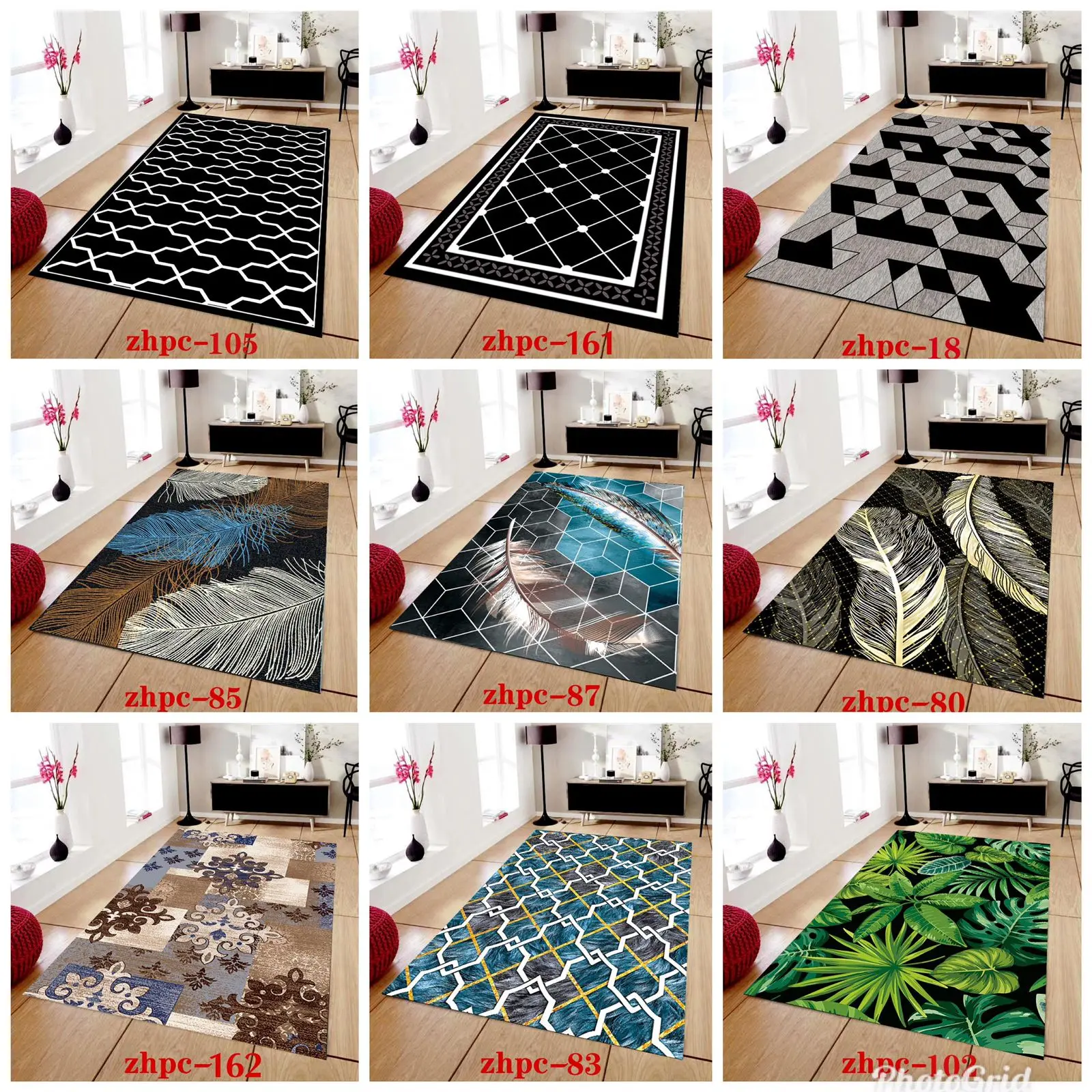 Karpet Lantai Eropa 180x120CM Import Polyster - AntiSlip