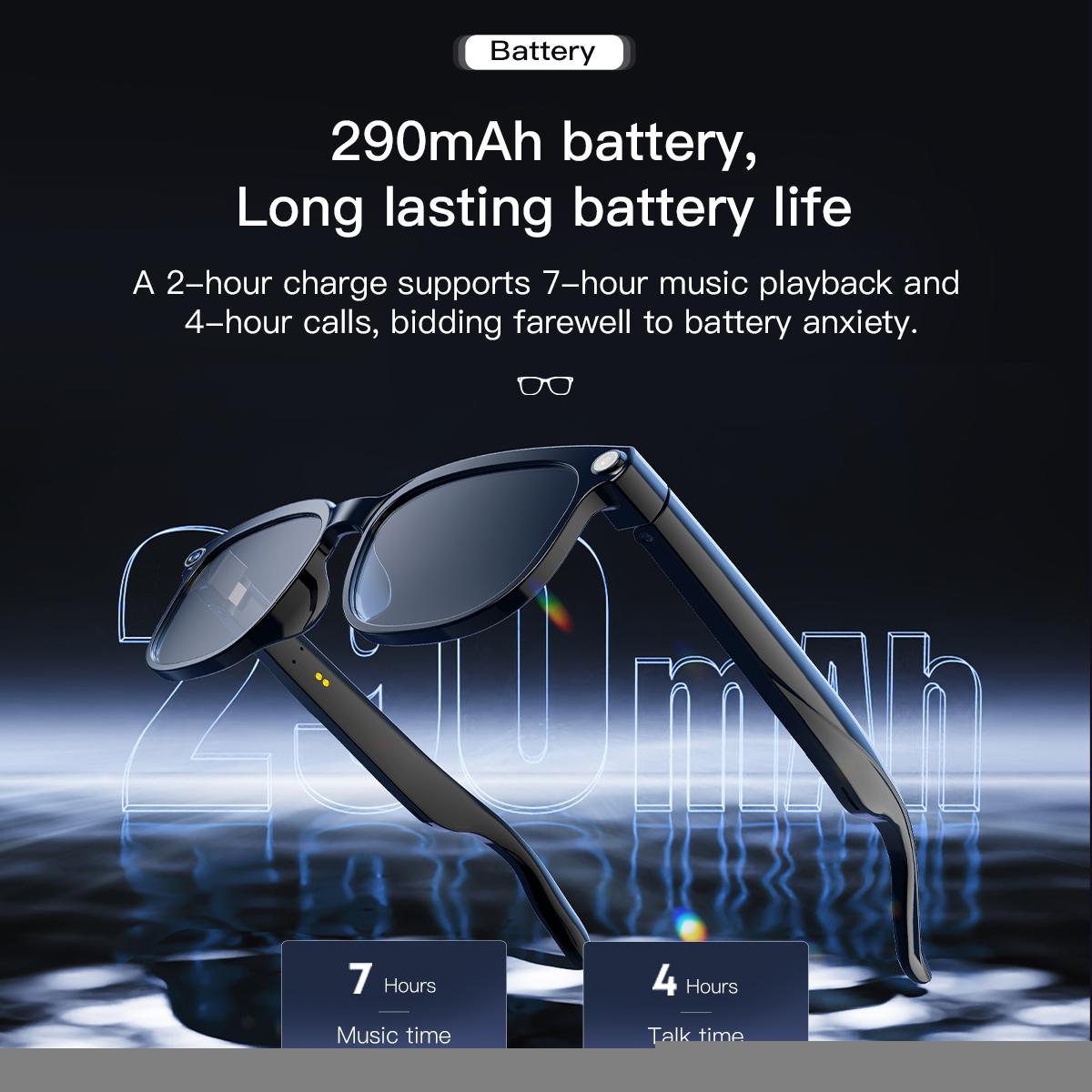 2025 800W Camera Smart Glasses  AI Translation ChatGPT Voice Assistant BT Call Music Earphones Video Recording for iPhone Xiaomi - Image 3
