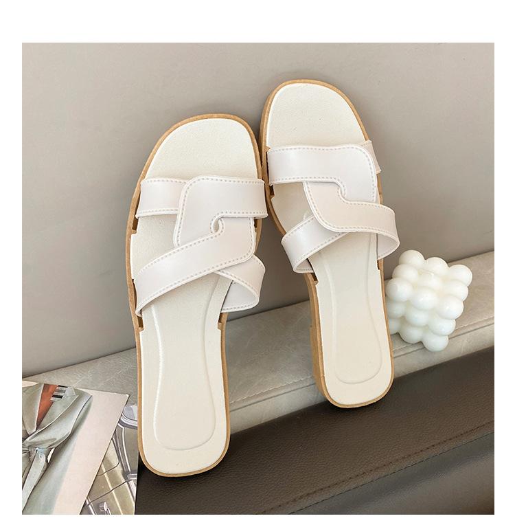 Product Introduction of Dép Lê Nữ, Thời Trang Mới Mùa Hè, Dễ Phối Đồ, Dép Quai Chéo, Đi Trong Nhà, Chống Trượt, Thích Hợp Cho Người Nổi Tiếng Trên Internet, Thời Trang Ins DéP Shoes GiàY 2