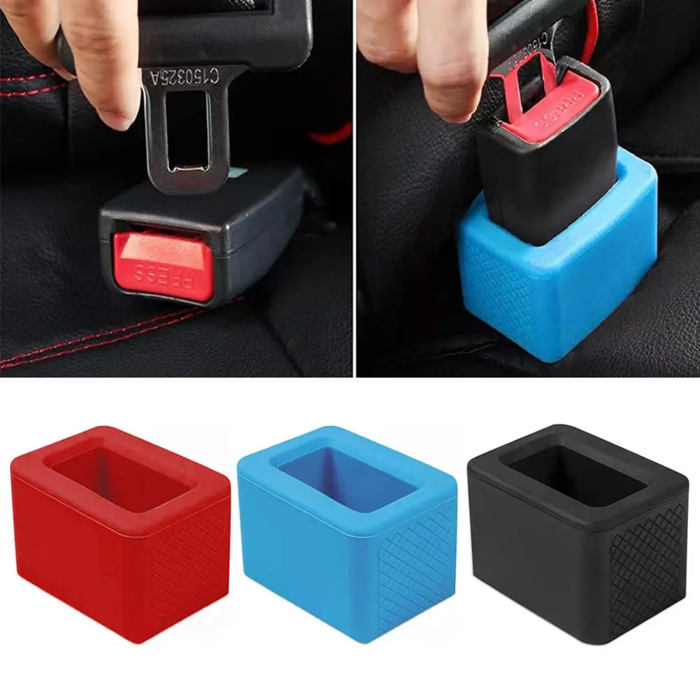Universal Car Seat Belt Buckle Holder Auto Safety Belt Buckle Holder Silicon Buckle Protective Cover #442422