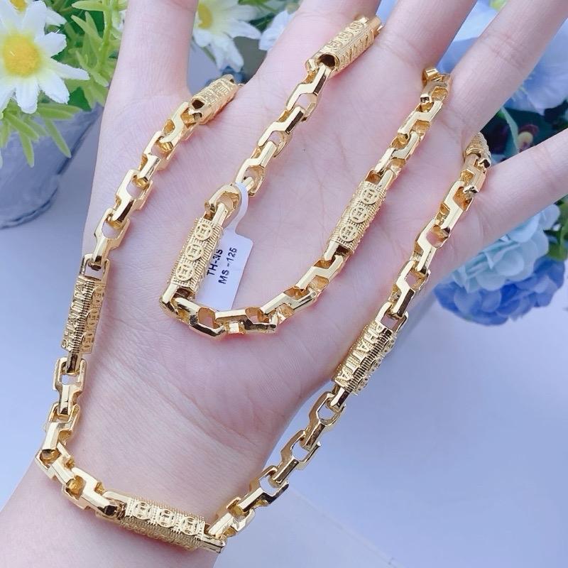  Dây chuyền ống chữ phát tài kim tiền 2 cây 