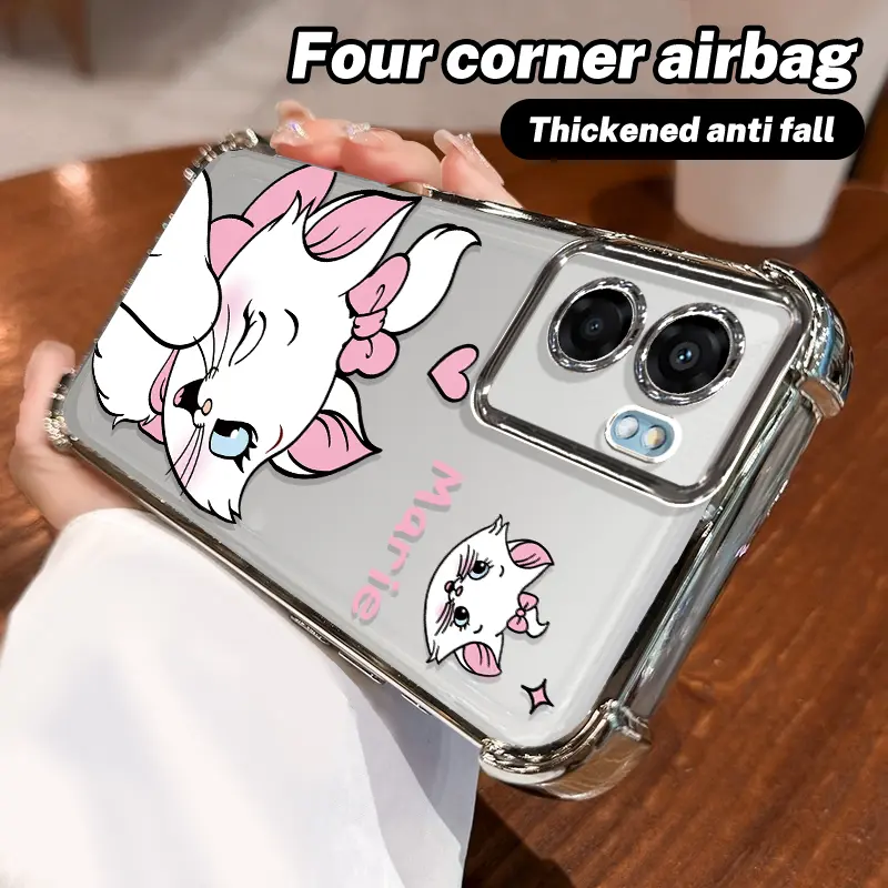 XWDDFSK073 Casing Hand phone Tersedia Untuk OPPO A12 A15 A16 A17 A18 A38 A3S A57 A58 A5S A7 A72 A73 A74 A76 A77 A78 A78  Pola kucing mengedipkan mata selebriti internet diperkuat case ponsel dengan Lanyard pelindung Aksesoris Handphone 0