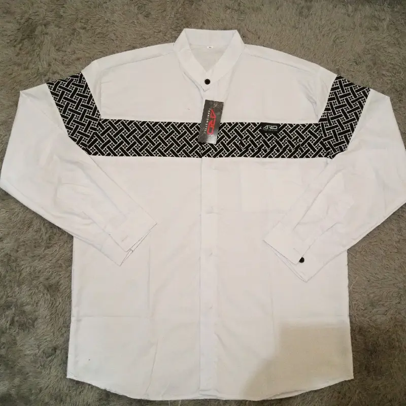 Baju Koko Lengan Panjang Pria Dewasa Motif Batik Qynang kobata Kobata Katun Matt 6