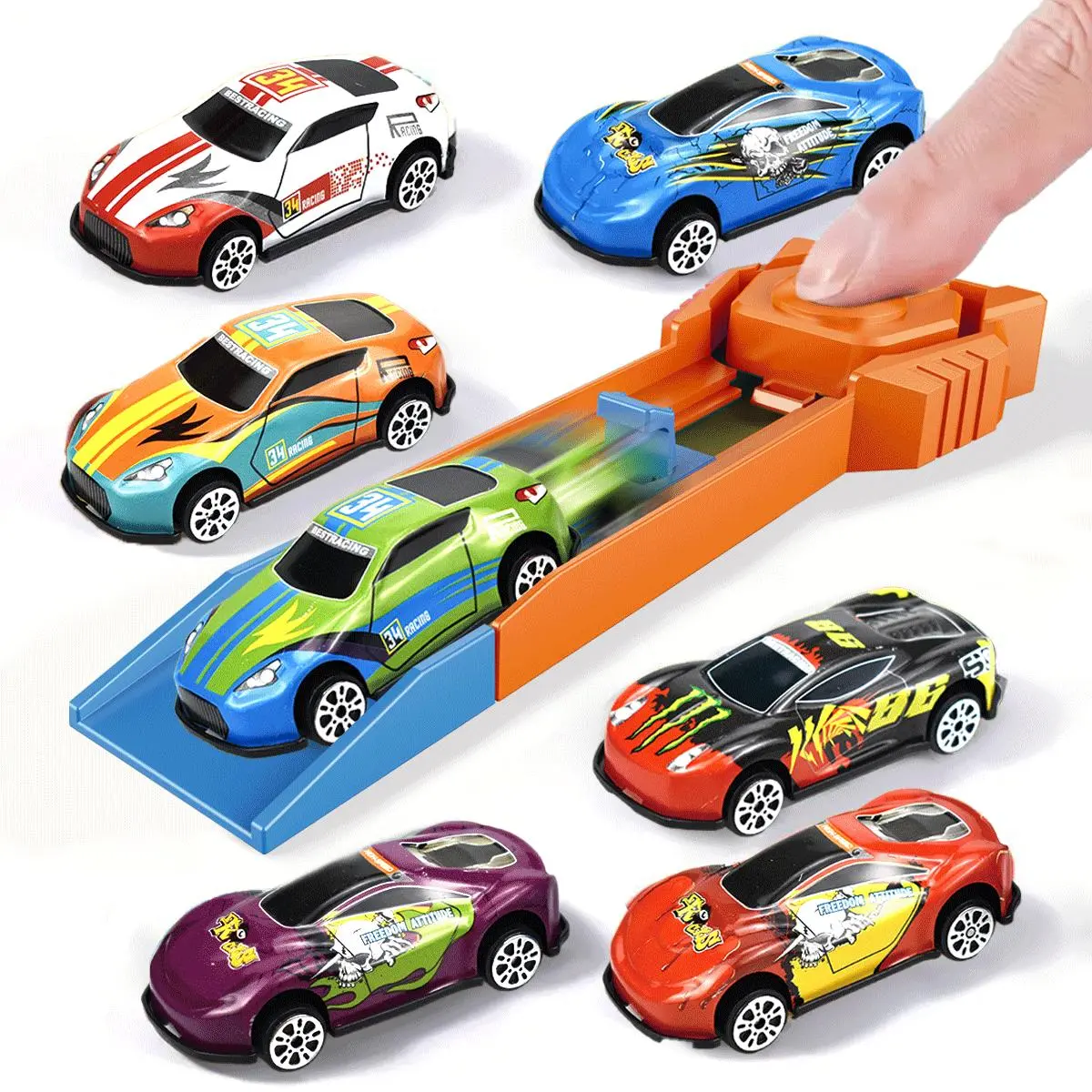 Car Launcher Toy, 1 Set Car Launcher Toy with Random Style Car, Funny Car Toy, Birthday Gift for Boys & Girls, Christmas Gift