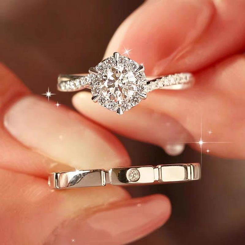 Nhẫn Cưới, Mô Phỏng, Một Cặp Nhẫn Cô Dâu, Đạo Cụ Thay Đổi Lễ Cưới, Mở Cặp Đôi, Có Thể Điều Chỉnh, Thích Hợp Cho Nam Và Nữ, Nhẫn Cặp Đôi Women Móc Khóa 2