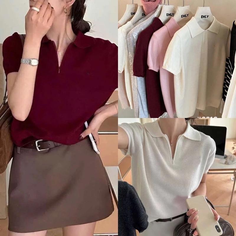 áo len khoá kéo thêu ngựa Poloo 1220