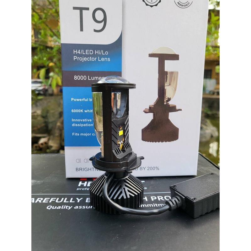 Đèn Led Pha Bi Cầu Mini T9 bản cao cấp 2024 chân H4 Gắn Oto, Xe Máy Bảo Hành 12 Tháng Giá 1 Bóng Đèn Pha Phụ Tùng