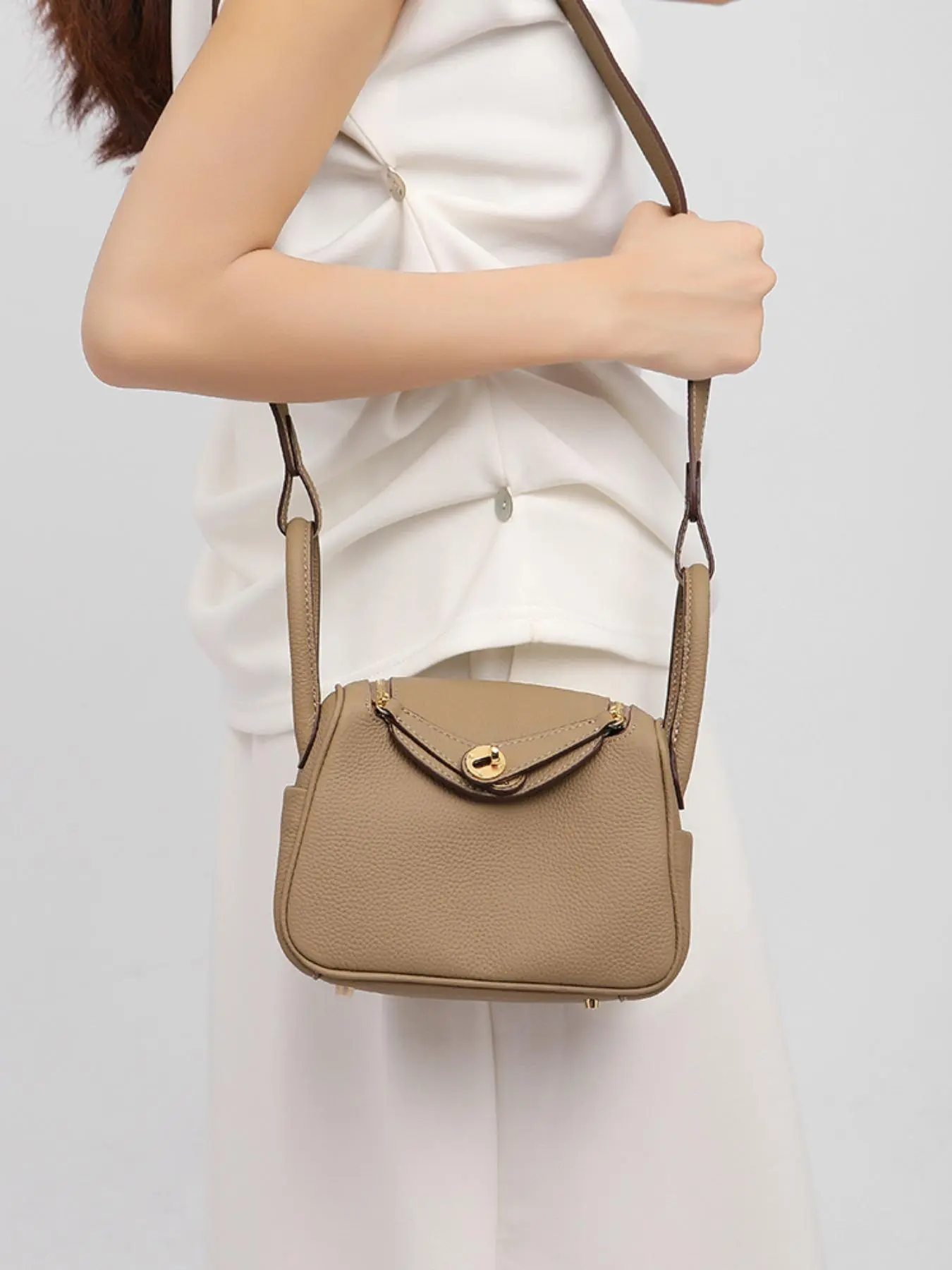 Women's Solid Color Crossbody Bag, Fashionable PU Leather Crossbody Bag for Daily Used, Casual Trendy Versatile High-quality Daily Commuting Bag